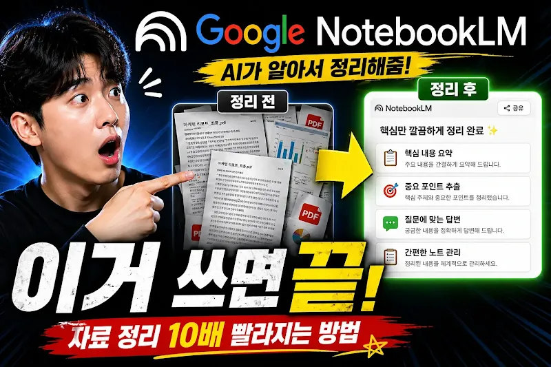 분석 정리 끝판왕 AI – Google NotebookLM 핵심 기능과 사용법 실전 활용 가이드
