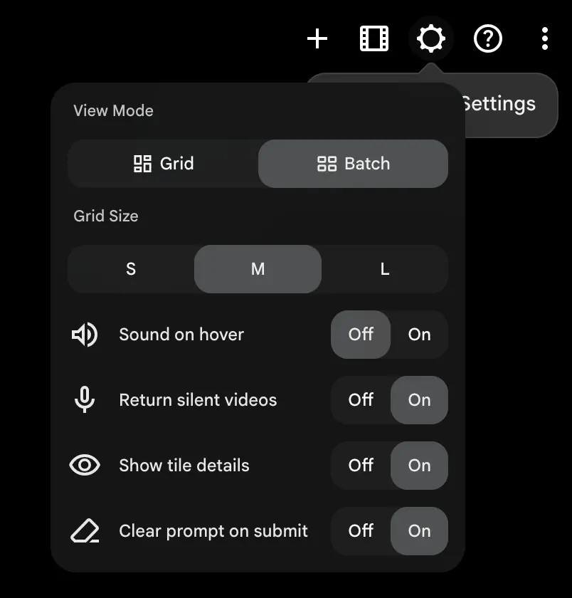 google flow settings